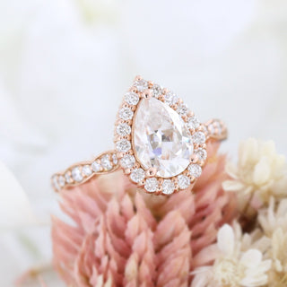 Moissanite wedding jewelry for rustic chic wedding