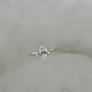 0.80CT Pear Solitaire Moissanite Diamond Engagement Ring