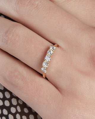 Moissanite engagement rings with minimalist sculptural looks