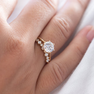 Moissanite wedding set with wallet-friendly options