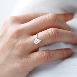 Moissanite intertwined promise ring