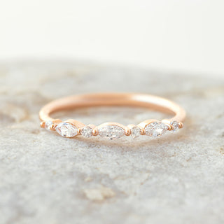 Moissanite engagement rings with minimalist nature-inspired motifs