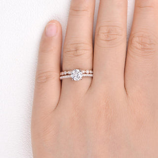 Emerald cut moissanite engagement rings