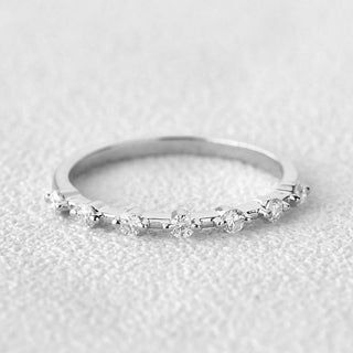Moissanite engagement rings with minimalist nature-inspired looks