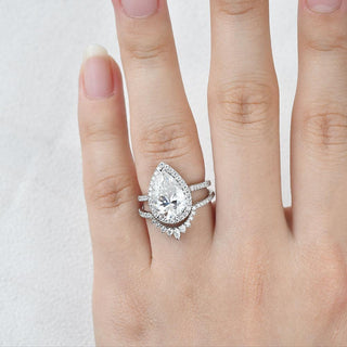 Moissanite engagement rings with bypass design