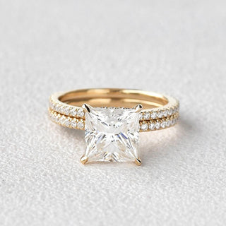 Vintage princess cut moissanite engagement rings under $1000