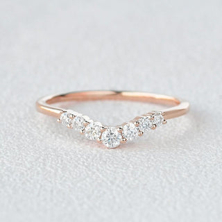 Moissanite engagement rings with minimalist open gallery motifs
