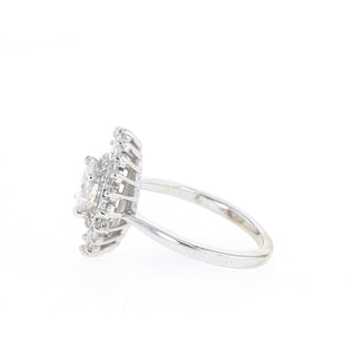 Moissanite openwork promise rings