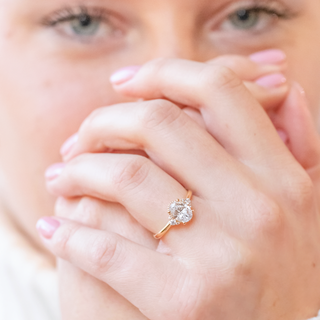 Customized moissanite engagement rings