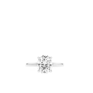 1.20CT Oval Hidden Halo Moissanite Diamond Engagement Ring