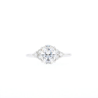 1.20CT Oval Cluster Moissanite Diamond Engagement Ring