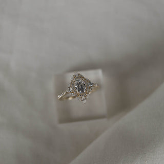 1.20CT Oval Double Halo Moissanite Diamond Engagement Ring