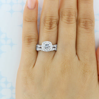 Wide band moissanite ring