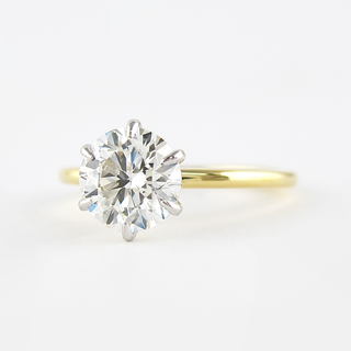Moissanite cathedral ring New York
