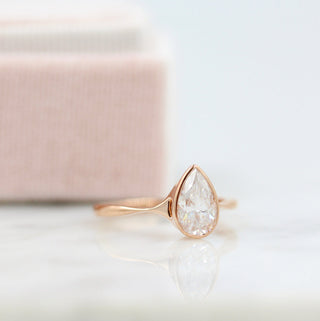 Lab-created moissanite engagement rings