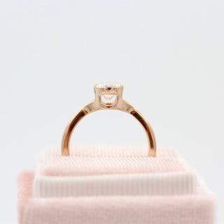 Rose gold moissanite engagement rings