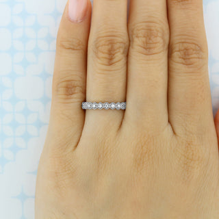 Split shank moissanite engagement ring