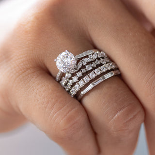 Moissanite wedding set with limited-time deals