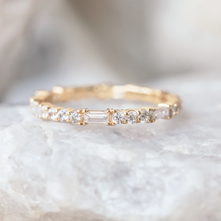 Moissanite engagement rings with minimalist vintage halo