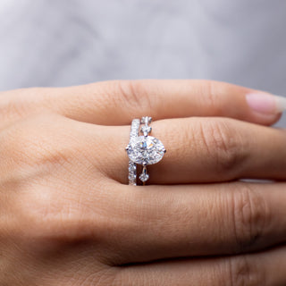 Moissanite engagement rings with minimalist pave