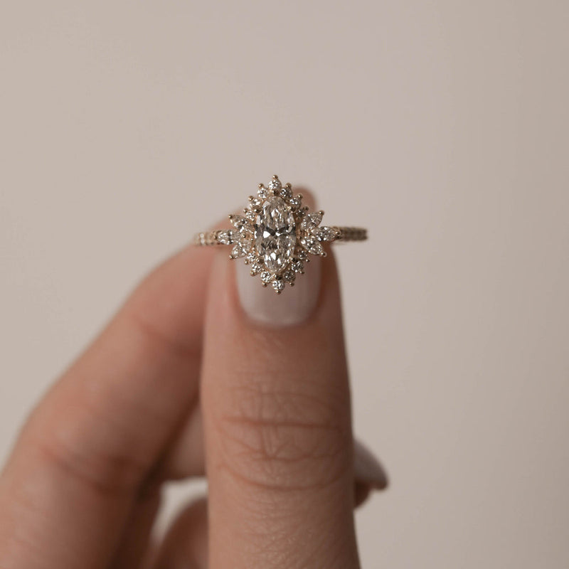 Moissanite bridal band