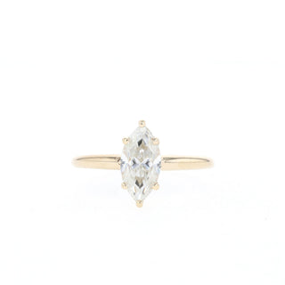 1.50CT Marquise Solitaire Moissanite Diamond Engagement Ring