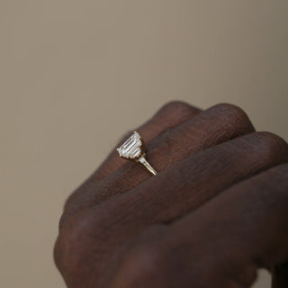 Emerald Cut1.10CT Emerald Cut Five Stone Moissanite Diamond Engagement Ring