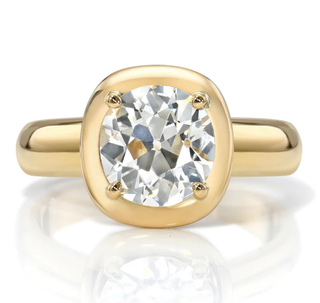 1.86CT Round Cut Solitaire Moissanite Diamond Bezel Engagement Ring