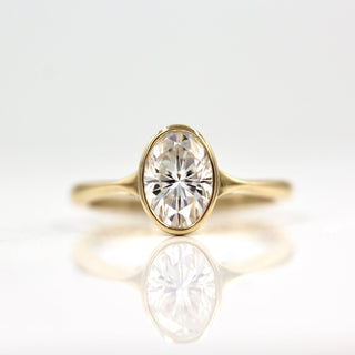 Vintage solitaire moissanite engagement rings