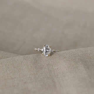 1.70CT Oval Solitaire Moissanite Diamond Engagement Ring