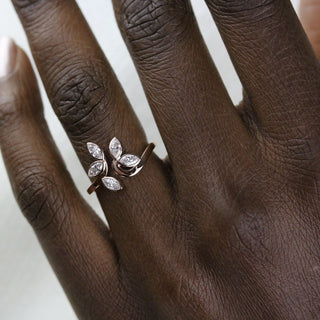 Vintage-inspired princess cut moissanite engagement rings with rose gold