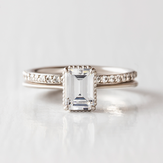 Wedding jewelry sets with moissanite