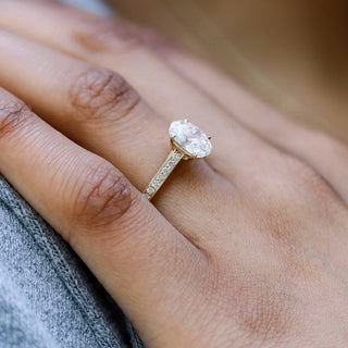 Custom moissanite engagement rings
