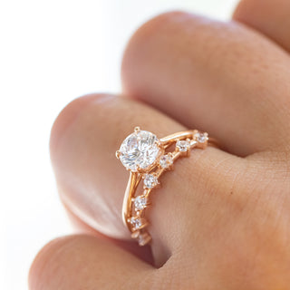 Moissanite wedding set with budget options