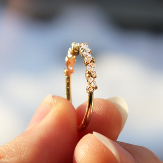 white gold moissanite ring