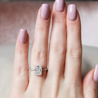 Halo gemstone wedding ring