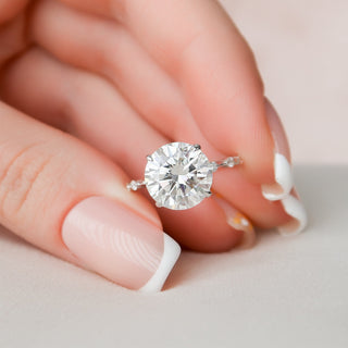 Nature-inspired moissanite engagement ring