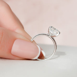 Moissanite wedding ring with diamonds