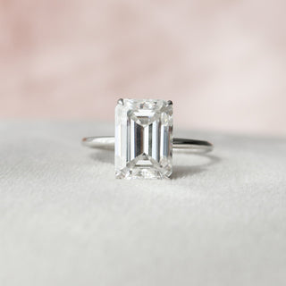Twisted band moissanite ring