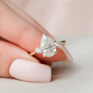 Marquise cut moissanite ring