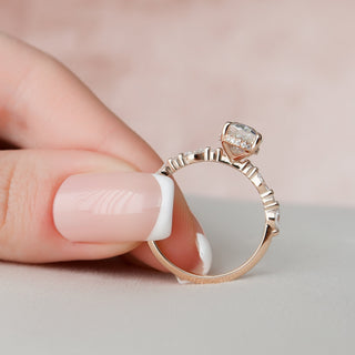 Halo moissanite wedding ring