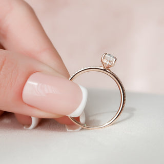Lab-created gemstone engagement rings