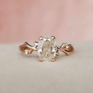 Moissanite engagement rings with diamonds
