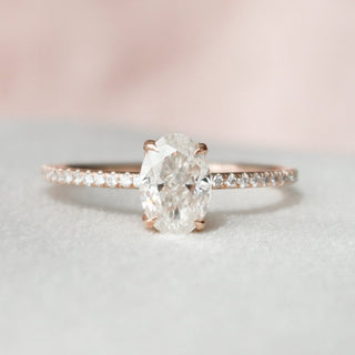 Marquise cut moissanite ring