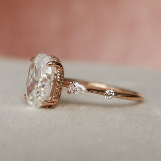 White gemstone engagement ring