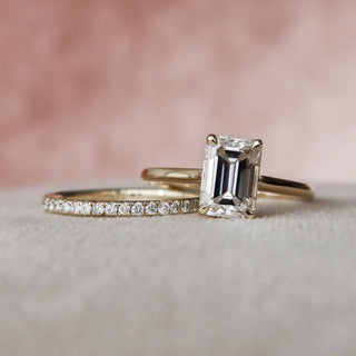 Personalized moissanite wedding bands