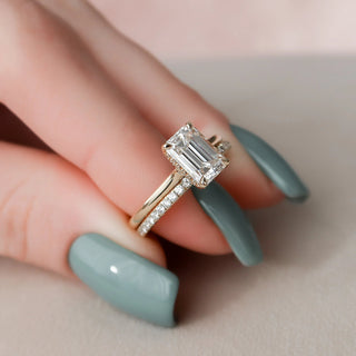 Moissanite wedding ring set options