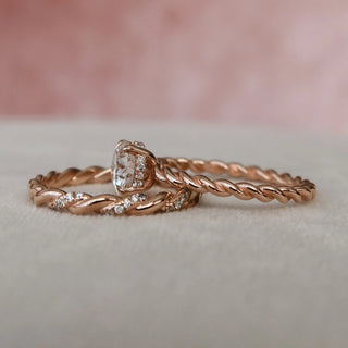 Vintage-inspired moissanite ring