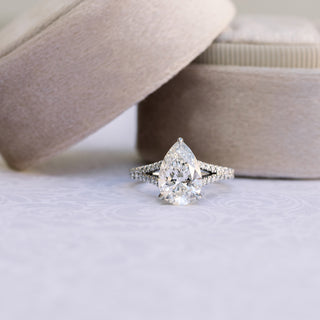 Moissanite diamond solitaire drop earrings