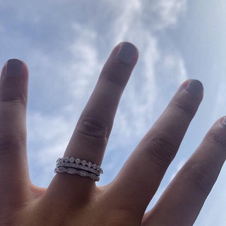 Moissanite engagement rings with minimalist hidden gemstone elements